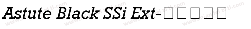 Astute Black SSi Ext字体转换